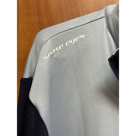 Snake Eyes Mens 1/2 Zip Long Sleeve Pullover Shirt Polyester Blue NWT Large - Picture 2 of 6